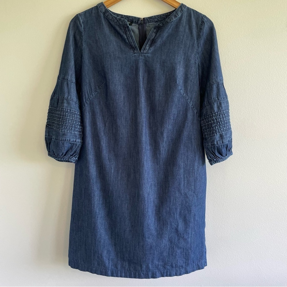 Talbots Women's Denim Dress 3/4 Length Sleeves Size 2P